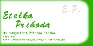 etelka prihoda business card